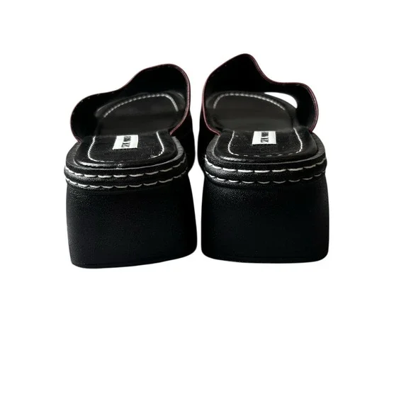 Steve Madden Clog Slip Ons Size 9 Burgundy Leather Upper Open Toe‎ - Picture 6 of 11